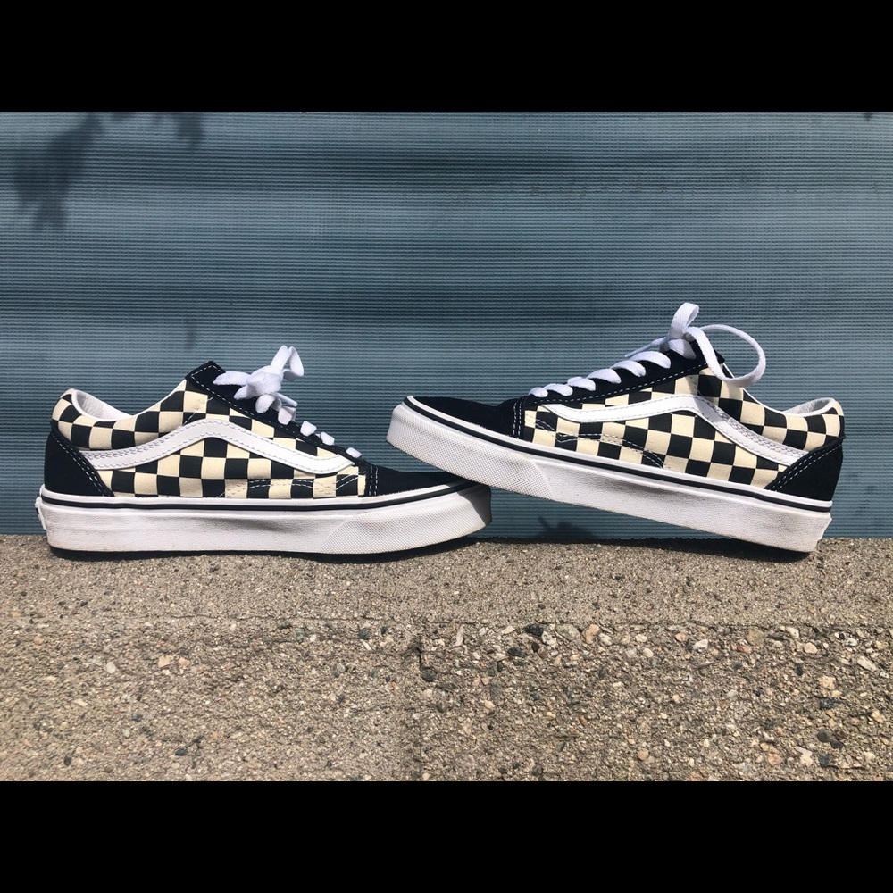 Black and White Checkered Vans